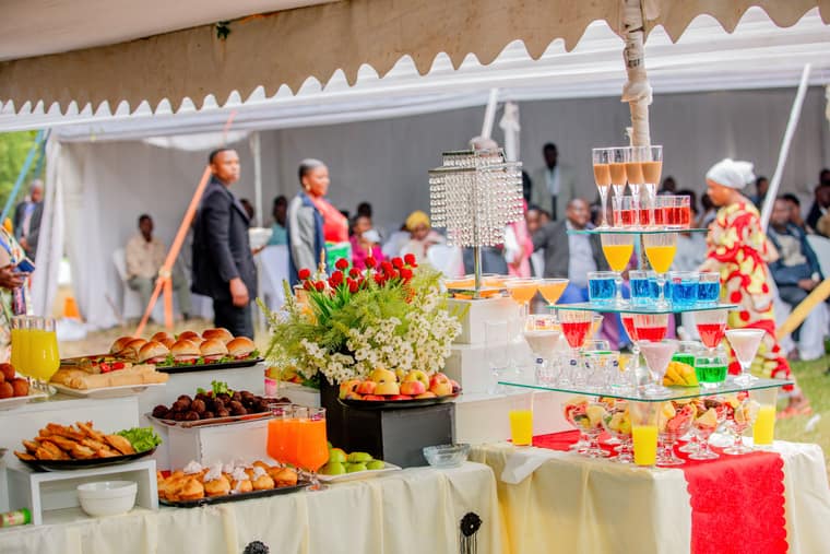 Wedding and event catering spread